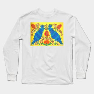 two kites 1982 - Maria Primachenko Long Sleeve T-Shirt